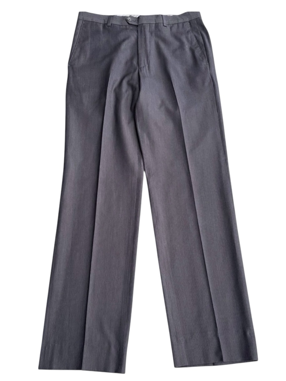 Romeo Gigli Dark Navy Stripe Lightweight Straight Leg Dress Suit Pant (S)